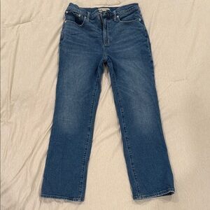 Madewell Slim Demi-Boot Blue Straight Leg Jeans
